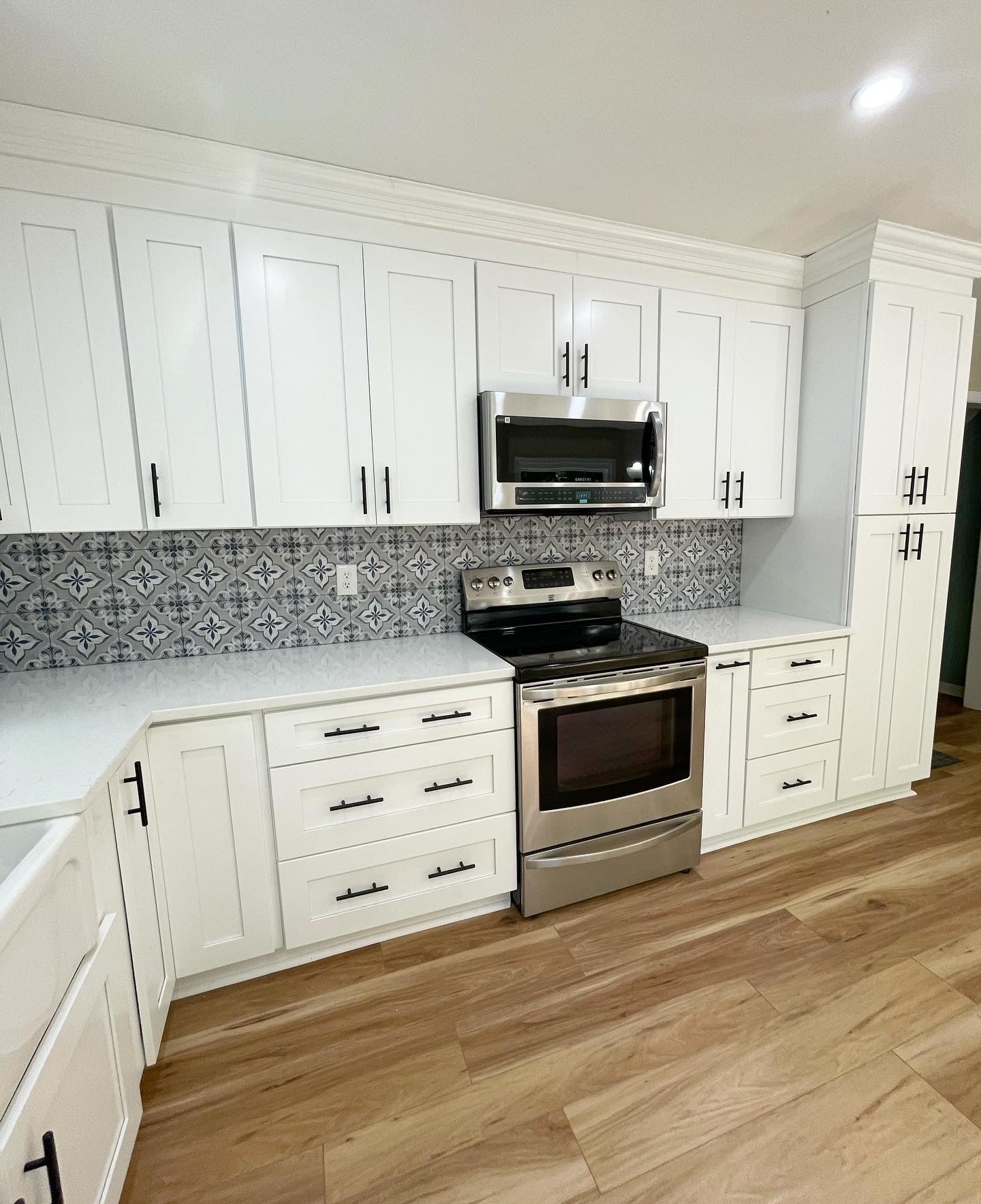 Kitchen tile backsplash and flooring in Richmond VA by Precise Home Improvements