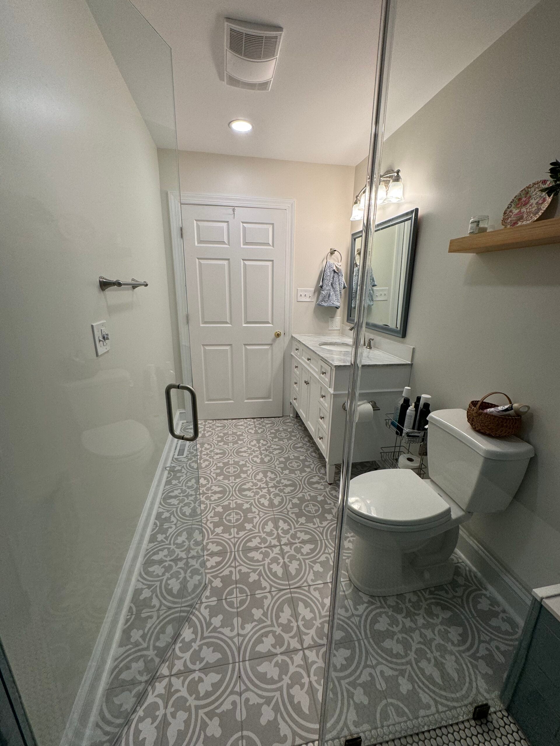 Bathroom gut renovation completed in Richmond VA by Precise Home Improvements
