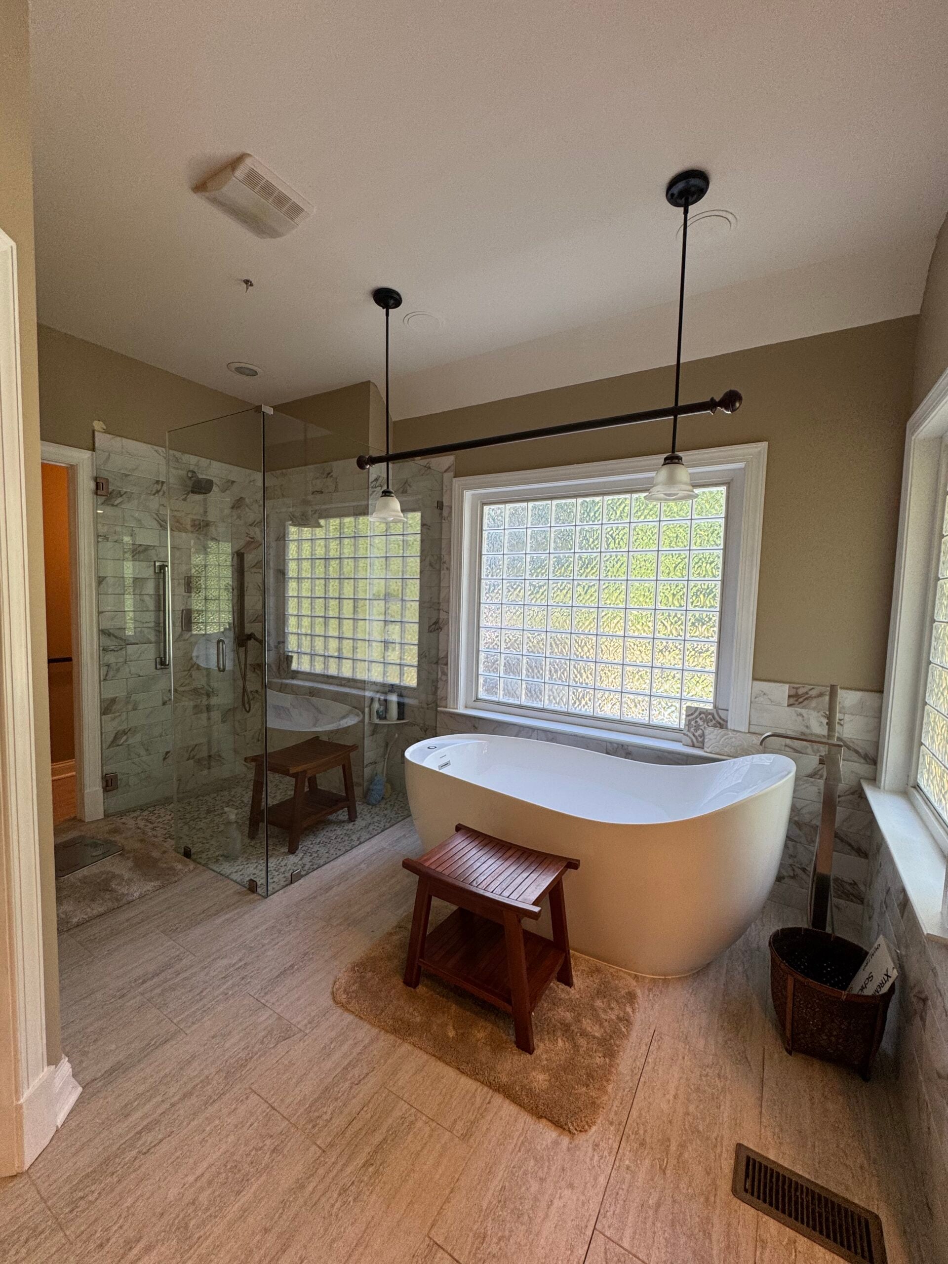 Bathroom tile and vanity installation in Richmond VA by Precise Home Improvements