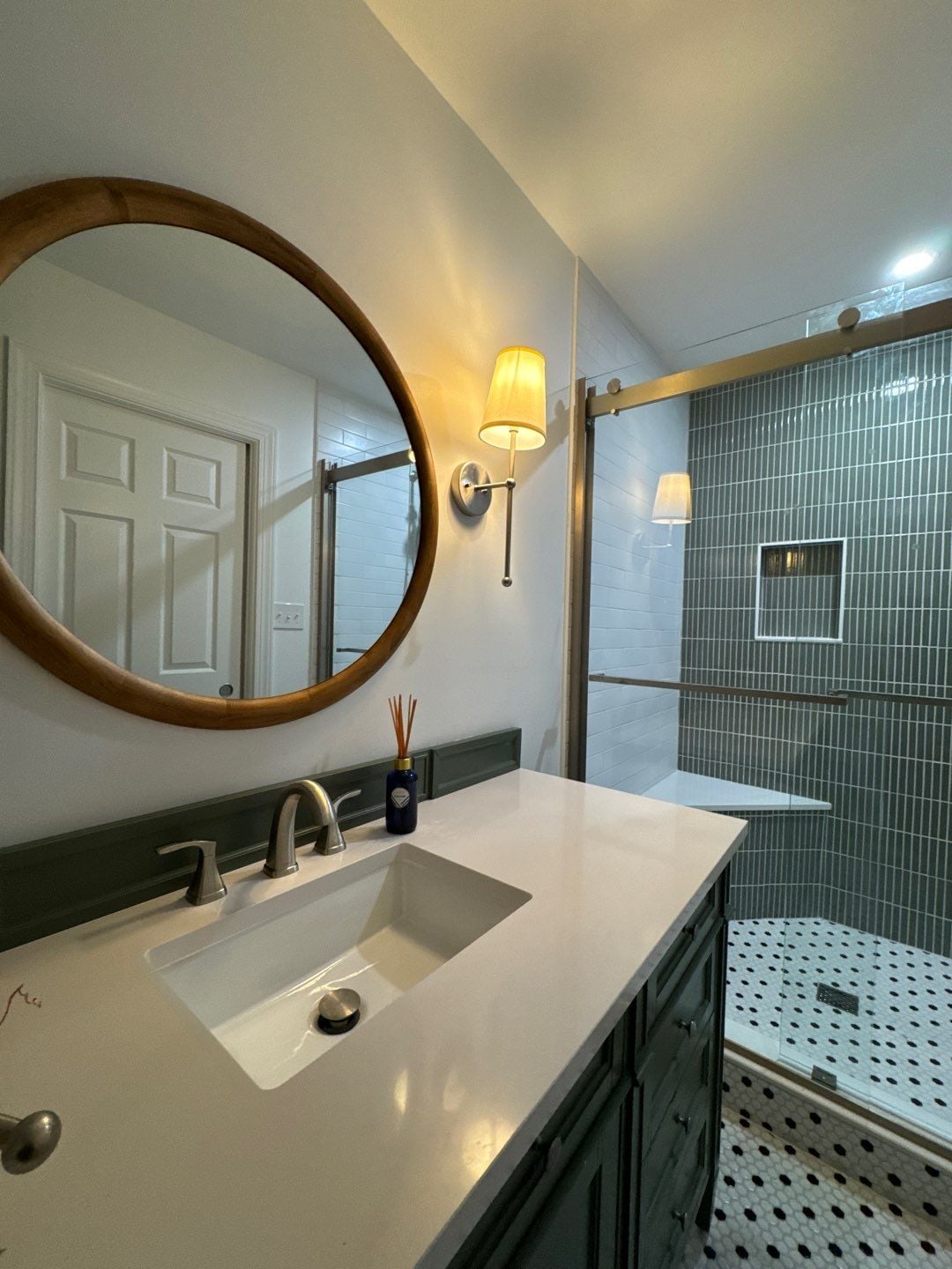 Bathroom remodel with custom tile in Richmond VA by Precise Home Improvements